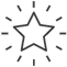 Shining star icon
