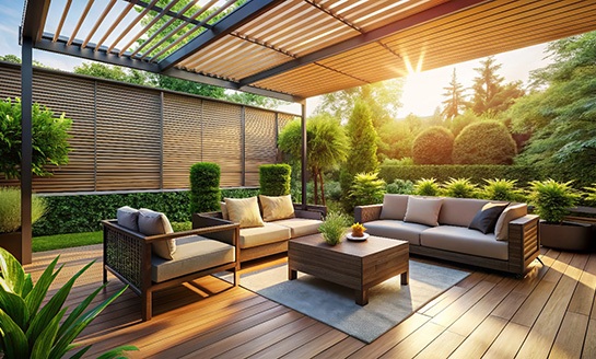 Modern patio shades