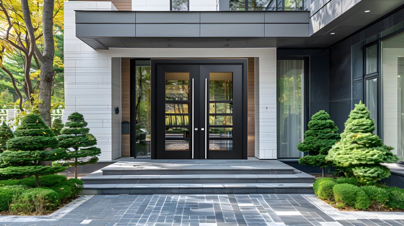 double iron doors